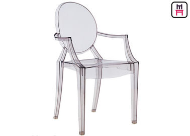 Salon / Event Outdoor Restaurant Chairs , Modern Stackable Ghost Chairs