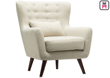 Nordic Style Cozy Armrest Single Sofa Chair Comfortable Wood Leg For Home / Office