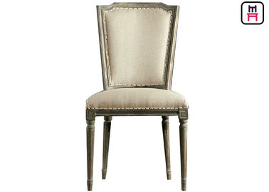 American Style Rustic Wood Restaurant Chairs High Back Arm / Armless For Wedding / Event