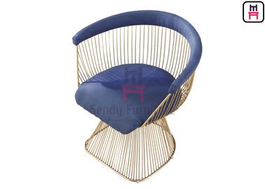 Warren Platner Stainless Steel Chairs Replica Classic With Fabric & Leather Cushion