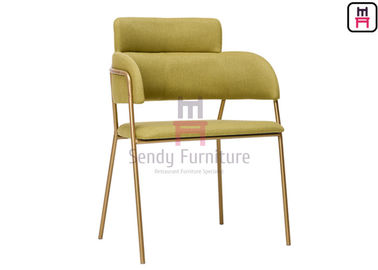 Customized Stainless Steel Restaurant Chairs , Gold Rose Stainless Steel Dining Chairs 