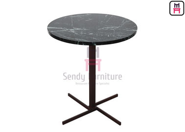 Crossed X SS Base Luxury Coffee Tables With Round & Square Shape D45cm / 60cm