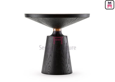 Modern Stainless Steel Coffee Table , Solid Wood Base Marble Circle Table 