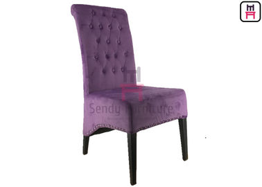 Featuring Button Velvet Metal Dining Chair Tufted High Back For Restaurant Hotel