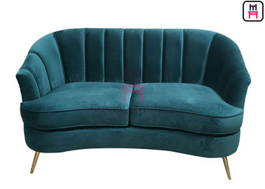 160cm Length Arc Shape Custom Booth Seating Velvet Wood Frame Upholstered Restaurant Booth