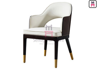 Indoor Open Back Upholstered Restaurant Chairs with Maple Veneer Backrest
