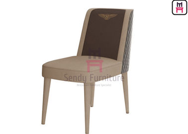 Leather Hotel Restaurant Chairs Fully Upholstered Dual Color Contemporary Style
