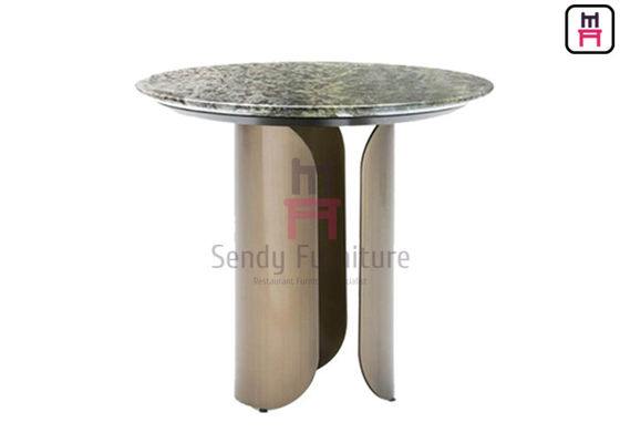 Hollowed Out 0.15cbm Stainless Steel Marble Table 55*40cm