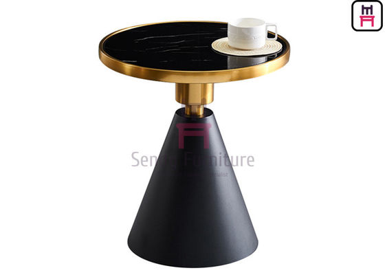 Round Marble Stainless Steel 0.25cbm Seam Low Table