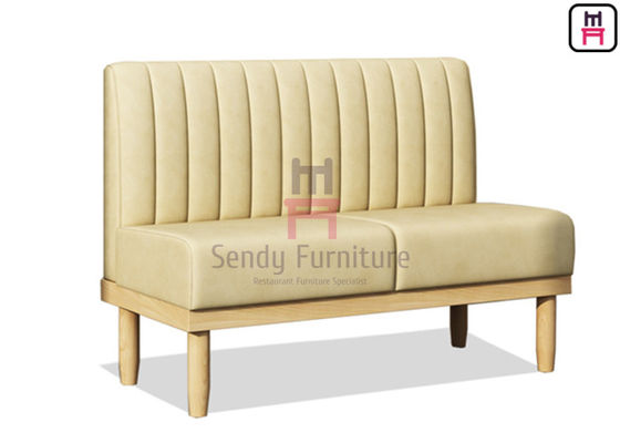 Solid Wood Restaurant Booth 1.2cbm 4ft PU Upholstered Booth Seating