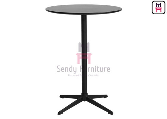2ft HDF Round Shape High Table with Aluminum 4-star Base / Steel Tube