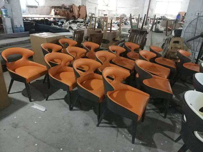 Unique Leather Upholstered Wooden Dining Chairs With ...