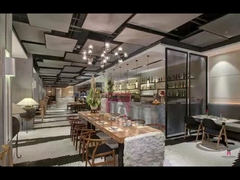 Ash Wood Brown Leather Dining Chair With Armrests