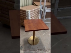 Durable Restaurant Dining Table Indoor 3/4/5cm Thickness With Solid Wood Face