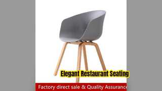 Durable Wood Restaurant Chair Walnut Finish