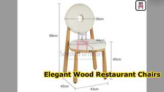 Wood Restaurant Chairs Elegant Durable Dining Seating